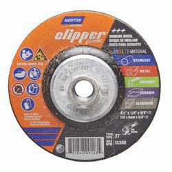 Norton Clipper 4-1/2 in. D X 5/8-11 in. X 1/4 in. thick Classic Grinding Wheel 1 pk