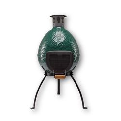 Big Green Egg Chiminea Old World Wood Metal Outdoor Fireplace 21 in. W X 26 in. D
