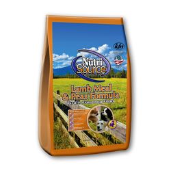 NutriSource All Ages Lamb Meal & Peas Cubes Dog Food Grain Free 12 lb