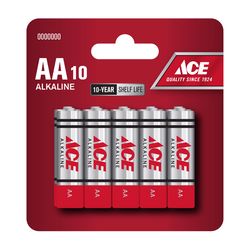 Ace AA Alkaline Batteries 10 pk Carded