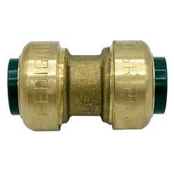 Arrowhead RediGrip Push to Connect 3/4 in. Push X 3/4 in. D Push Brass Coupling