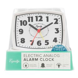 La Crosse Equity 2 in. White Alarm Clock Analog Plug-In