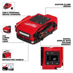Milwaukee M18 HOTSHOT Automatic/Manual 18 V 2000 amps Battery Jump Starter