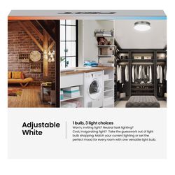 Feit BR30 E26 (Medium) LED Bulb Adjustable White 65 Watt Equivalence 2 pk