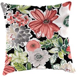 Jordan Manufacturing Multicolored Floral Polyester Toss Pillow 4 in. H X 16 in. W X 16 in. L