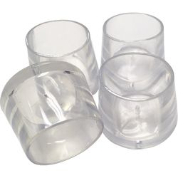 Ace Plastic Leg Tip Clear Round 1.38 in. W 4 pk