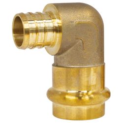NIBCO Webstone 1 in. Crimp Press Brass 90 Degree Elbow