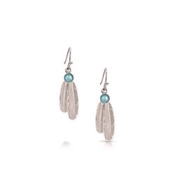 Montana Silversmiths Women's Gift of Freedom Feather Silver Earrings Water Resistant