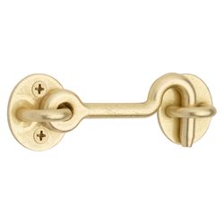 National Hardware 4 in. L Brushed Gold Steel Hook and Eye Closure 1 pc