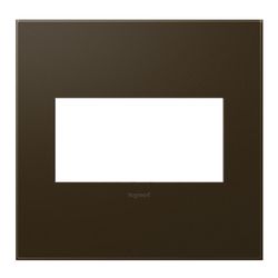 Legrand Adorne Bronze 2 gang Thermoplastic Decorator Wall Plate 1 pk