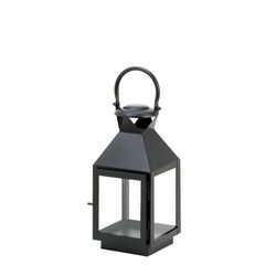 Gallery of Light Revere 11.625 in. Glass/Metal Black Lantern