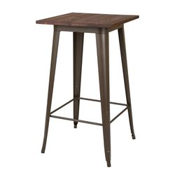 Glitzhome Traditional 23.62 in. W X 23.62 in. L Square Pub/High Top Table