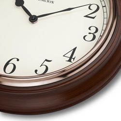 Westclox 15.5 in. L X 15.5 in. W Indoor Classic Analog Wall Clock Glass/Wood Brown