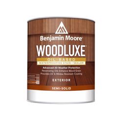 Benjamin Moore Woodluxe Semi-Solid Tint Base Penetrating Oil Waterproofing Stain + Sealer 1 qt