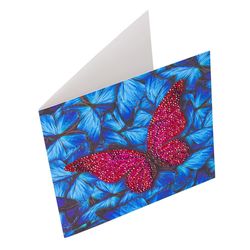 Crystal Art Butterfly Craft Card Kit Multicolored