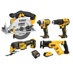 DeWalt 20V MAX Cordless Brushed 5 Tool Combo Kit