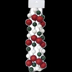 Good Timings 4 in. D X 6 ft. L Glitter Ball Garland