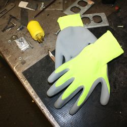 Midwest Quality Gloves L Nylon/Spandex/Nitrile Hi Vis Yellow Gloves