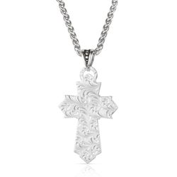 Montana Silversmiths Men's Trust And Faith TQ Cross Necklace