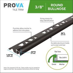 M-D 3/8 in. H X 96 in. L Prefinished Bronze Aluminum Bullnose