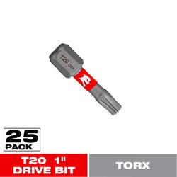 Diablo Torx #20 X 1 in. L Driver Bit Black Oxide 25 pk