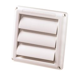 Deflect-O Supurr-Vent 6 in. L X 6 in. D White Plastic Vent Dryer Hood