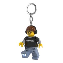 LEGO Plastic Multicolored Video Game Guy Keychain w/LED Light