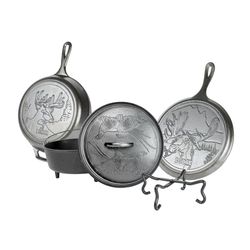 Lodge Wildlife Series Cast Iron Cookware Set Black