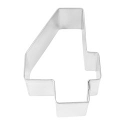 R&M International Corp 3 in. L Number Four Cookie Cutter Silver 1 pc