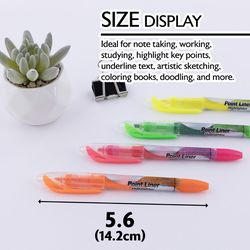 Bazic Products Point Liner Neon Color Assorted Chisel Tip Liquid Highlighter 4 pk