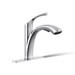 Sterling Duttrie One Handle Polished Chrome Pull-Out Kitchen Faucet