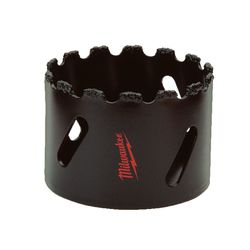 Milwaukee 2 in. Tungsten Carbide Grit 1.8 in. L X 1/4 in. D Hole Saw