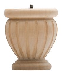 Waddell 4 in. H Lily Wood Bun Foot