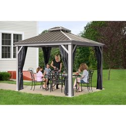 Sojag Steel Gazebo 9.56 ft. H X 9.78 ft. W X 9.78 ft. L