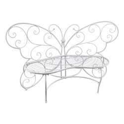 Alpine White Steel Frame Bench