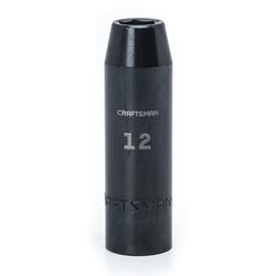 CRAFTSMAN 12 mm X 1/2 in. drive Metric 6 Point Deep Impact Socket 1 pc