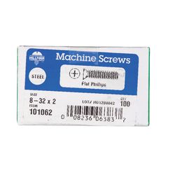 HILLMAN No. 8-32 Ga. X 2 in. L Phillips Flat Head Zinc-Plated Steel Machine Screws 100 pk