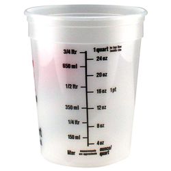 Ace Clear 1 qt Polyethylene Multi-Mix Container