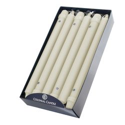 Colonial Candle Ivory White Unscented Scent Classic Taper Candle
