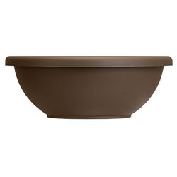 HC Companies Classic 8.63 in. H X 24 in. D Plastic Garden Bowl Planter Chocolate