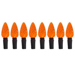 Celebrations Orange 100 ct 2 in. LED C6 Halloween String Lights