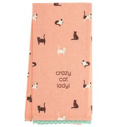 Karma Reese Pink Cotton Cat Tea Towel 1 pk