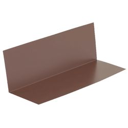 Amerimax 4 in. W X 12 in. L Galvanized Steel Pre-Bent Flashing Shingle Brown