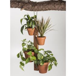 Kalmar Home Brown Wood 23.5 in. H Modern Plant Hanger 1 pk