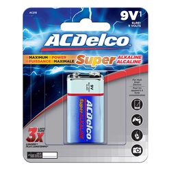 ACDelco 9-Volt Alkaline Batteries 1 pk Carded