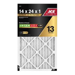 Ace 14 in. W X 24 in. H X 1 in. Synthetic 13 MERV Pleated Air Filter 1 pk