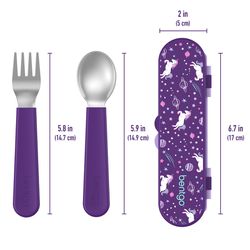 Bentgo Unicorn Silicone/Stainless Steel Utensil Set