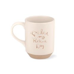 Pet Shop by Fringe Studio 12 fl. oz. Cream BPA Free Love My Rescue Mug