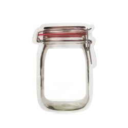 Kikkerland Clear Polypropylene Mason Jar Storage Bag 17 oz