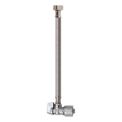 Keeney 1.5 in. Push Fit in. X 1.5 in. D Push to Fit 12 in. Brass Faucet Supply Line
